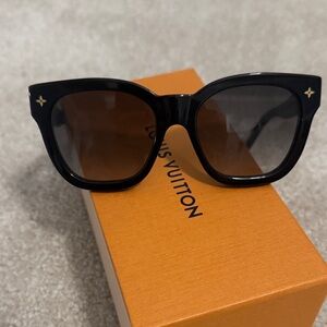 Louis Vuitton Black and Gold Sunglasses